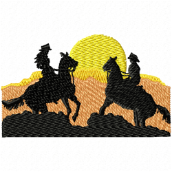 Cowboy And Hunter Embroidery Design 2 Cowboy And Hunter Embroidery Design 2